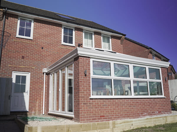 Glass roof conservatory