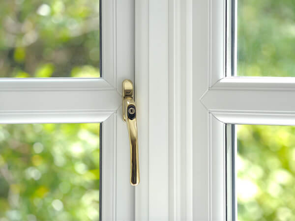 White UPVC window