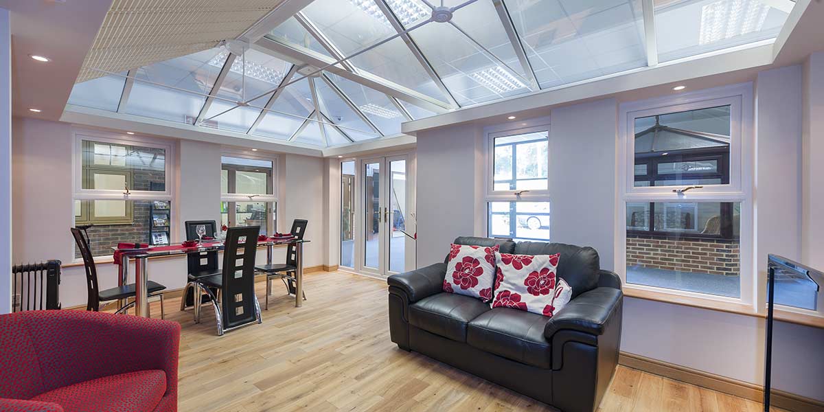 Modern Orangery with Glass Roof