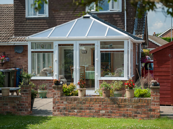 White Conservatory with French Doors